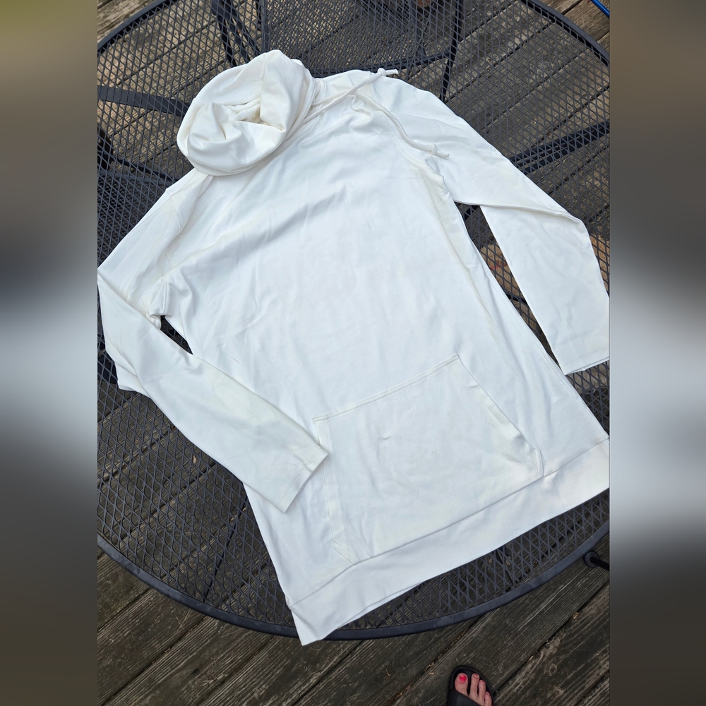 White Turtleneck Sweater with High Collar